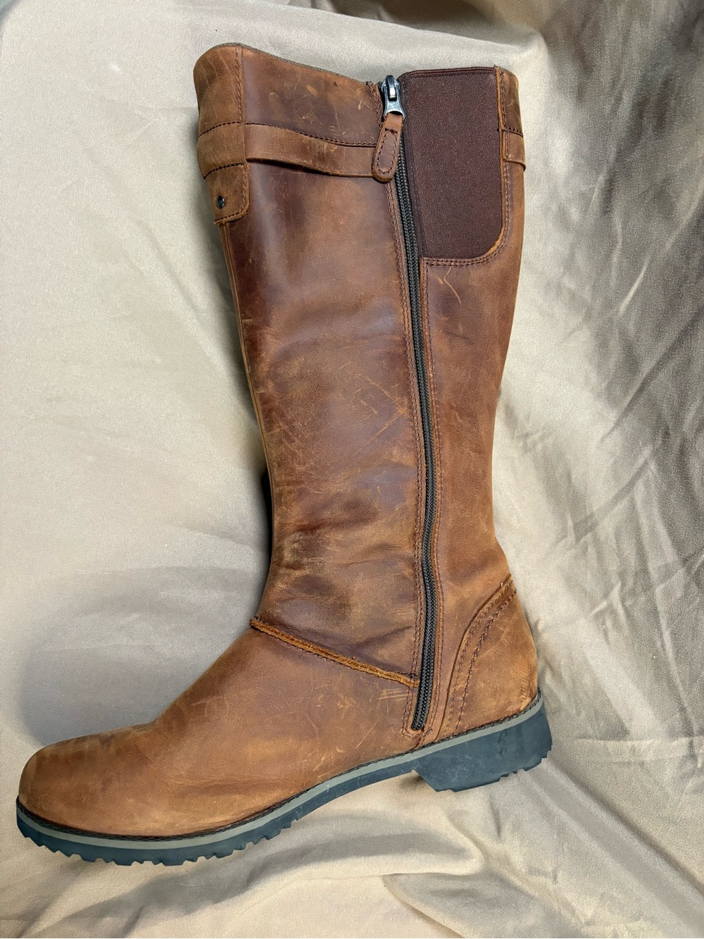Eddie Bauer Chestnut Leather Tall Pull-On Boots - Picture 14 of 16